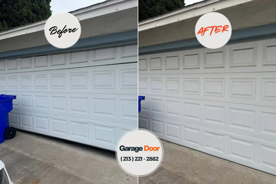Before and after: garage door repair Marysville, MI